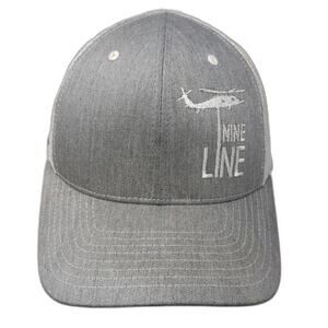 Nine Line Trucker Hat Gray One Size Mesh Snapback American Flag Helicopter